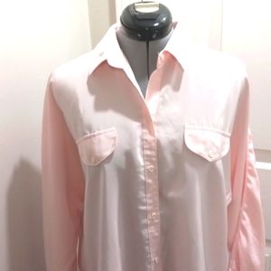 Vintage Sam Mah Light Pink Button Down Shirt Size M/L